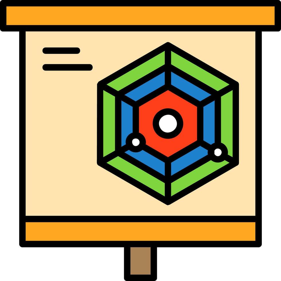Radar Chart Icon Design Symbol vector