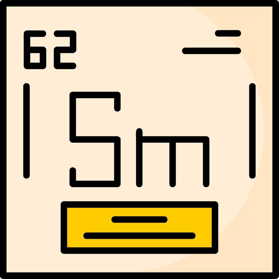 Samarium Icon Design vector