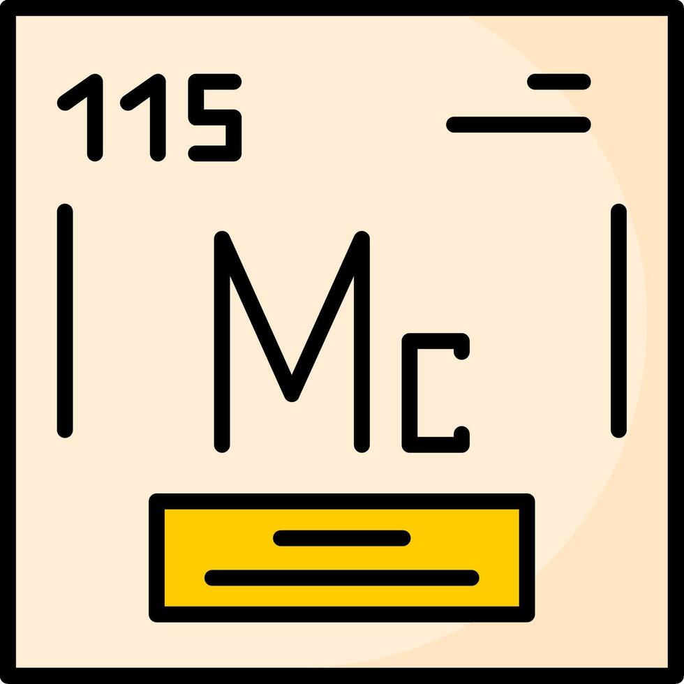 Moscovium Icon Design vector