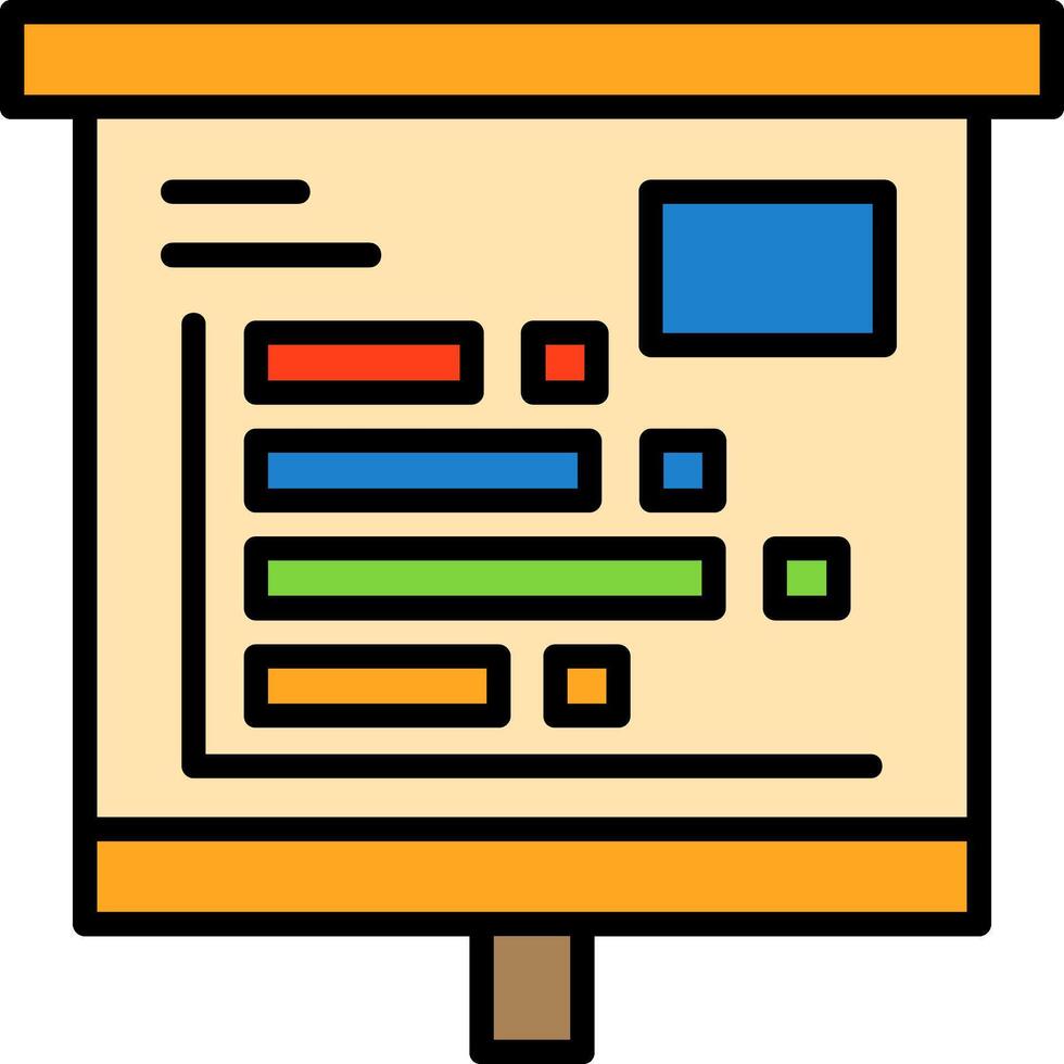 Horizontal Bars showing Icon Design Symbol vector