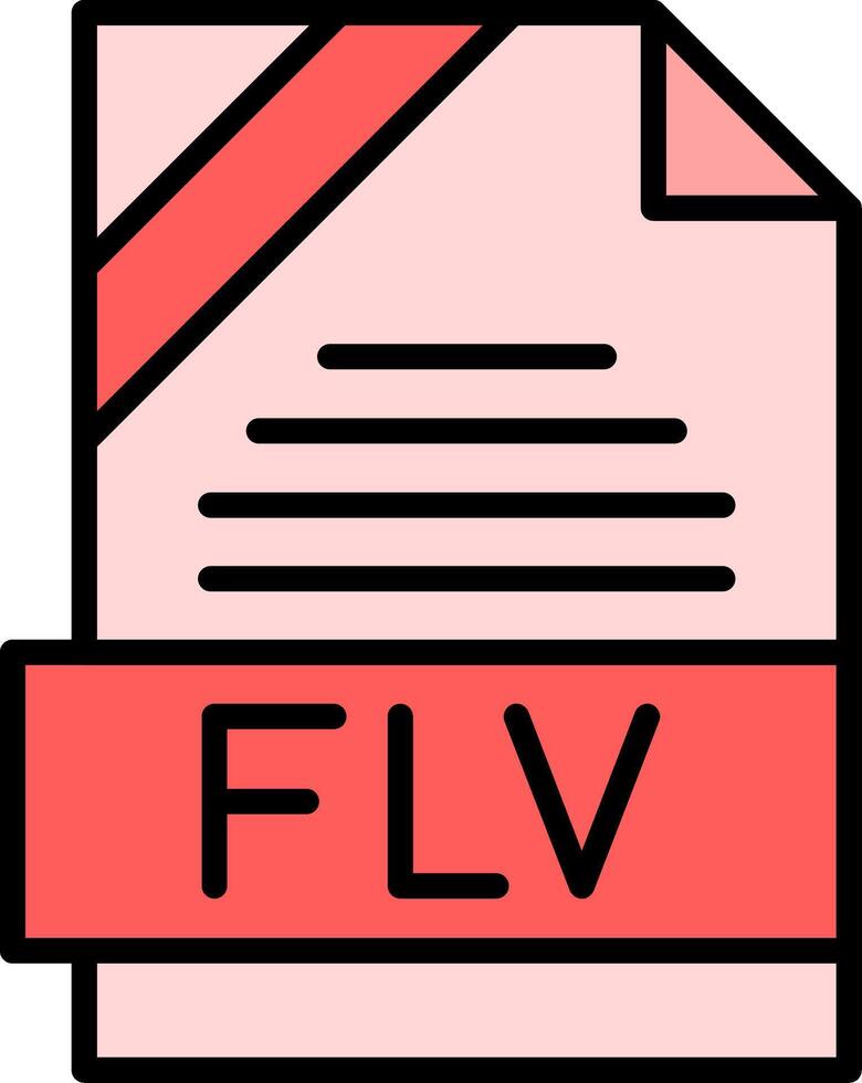 FLV Icon Design vector