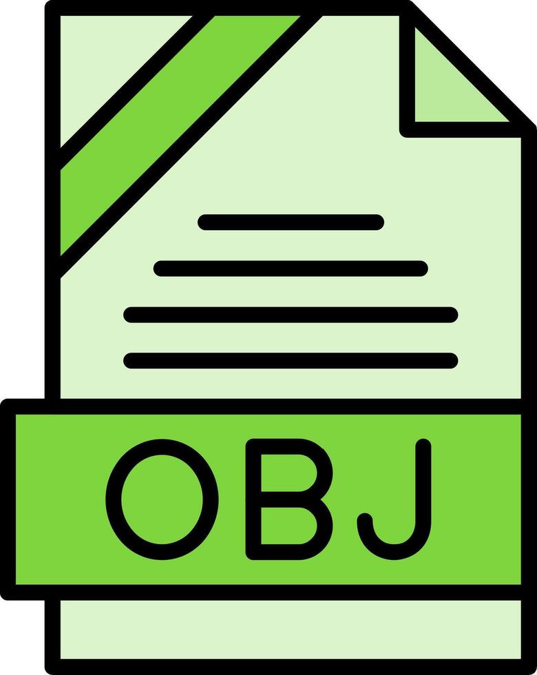 OBJ Icon Design vector