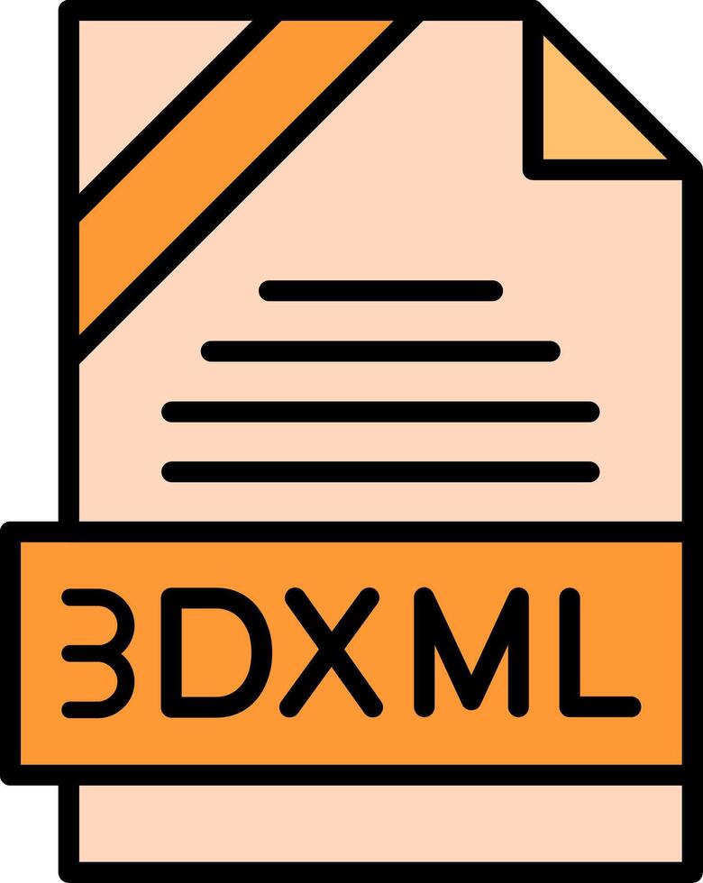 3DXML Icon Design vector