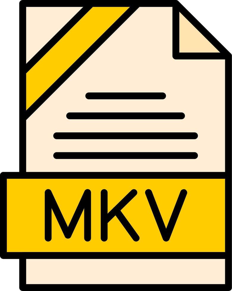 MKV Icon Design vector