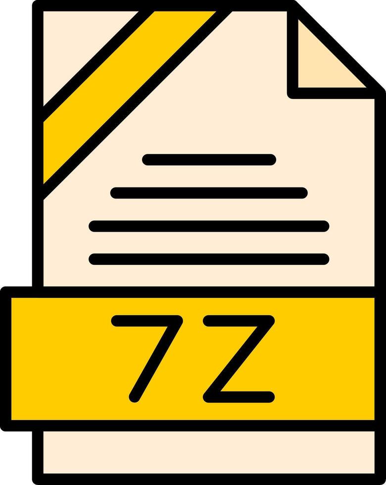 7z Icon Design vector