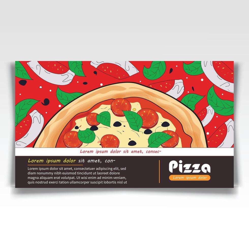 Pizza banner design vector