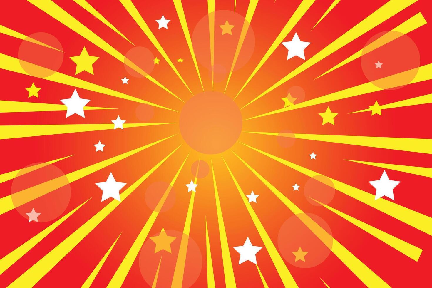 Abstract Yellow Sun Ray Background Design. vector