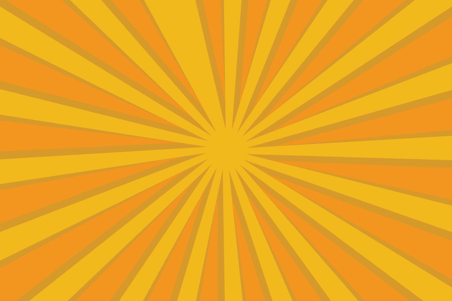 Beautiful sunburst background with bright yellow and orange color. vector