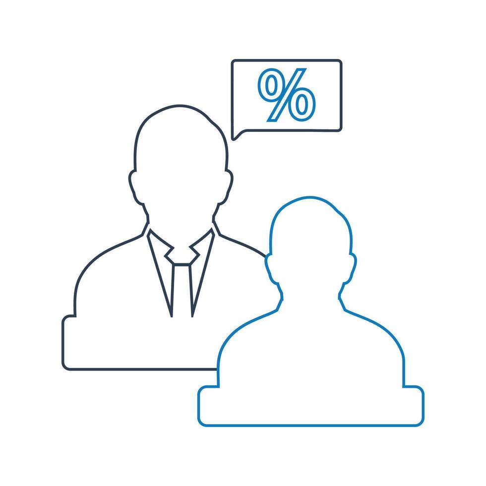 Tax advisor icon. Line style EPS. vector