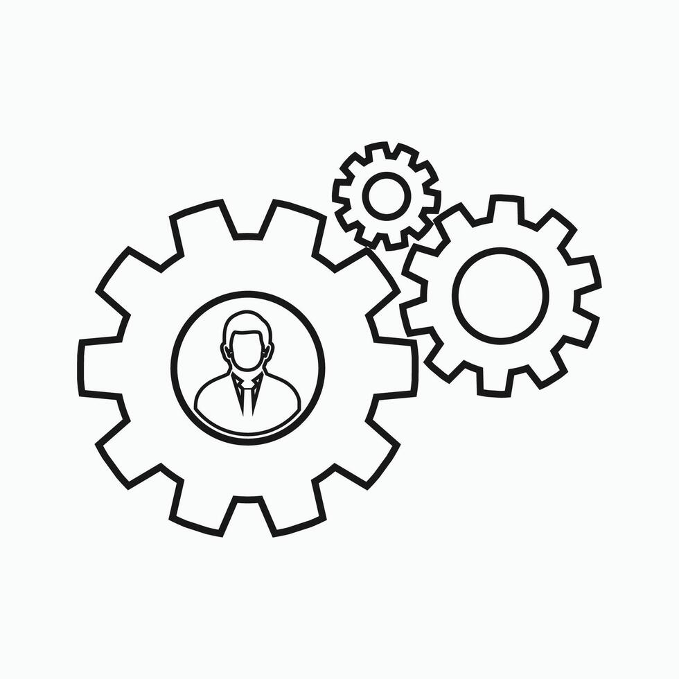 Business solution icon. Line style EPS. vector