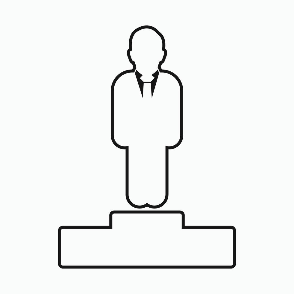 Business success icon. Line style EPS. vector