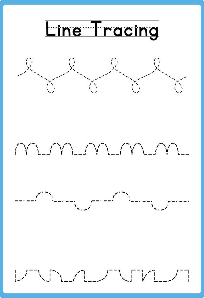 Fun Tracing Lines for Early Learners vector