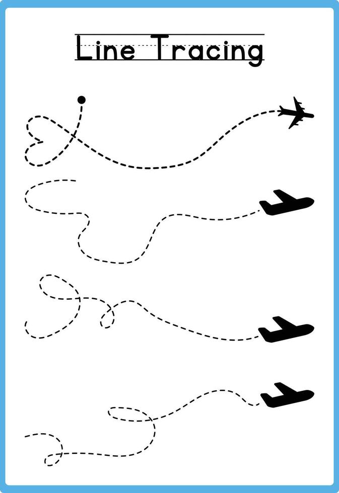 Fun and Interactive Line Tracing for Toddlers vector