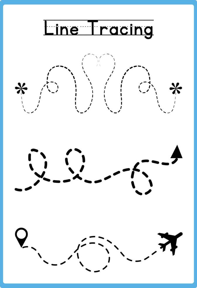 Engaging Line Tracing for Preschool Prep vector
