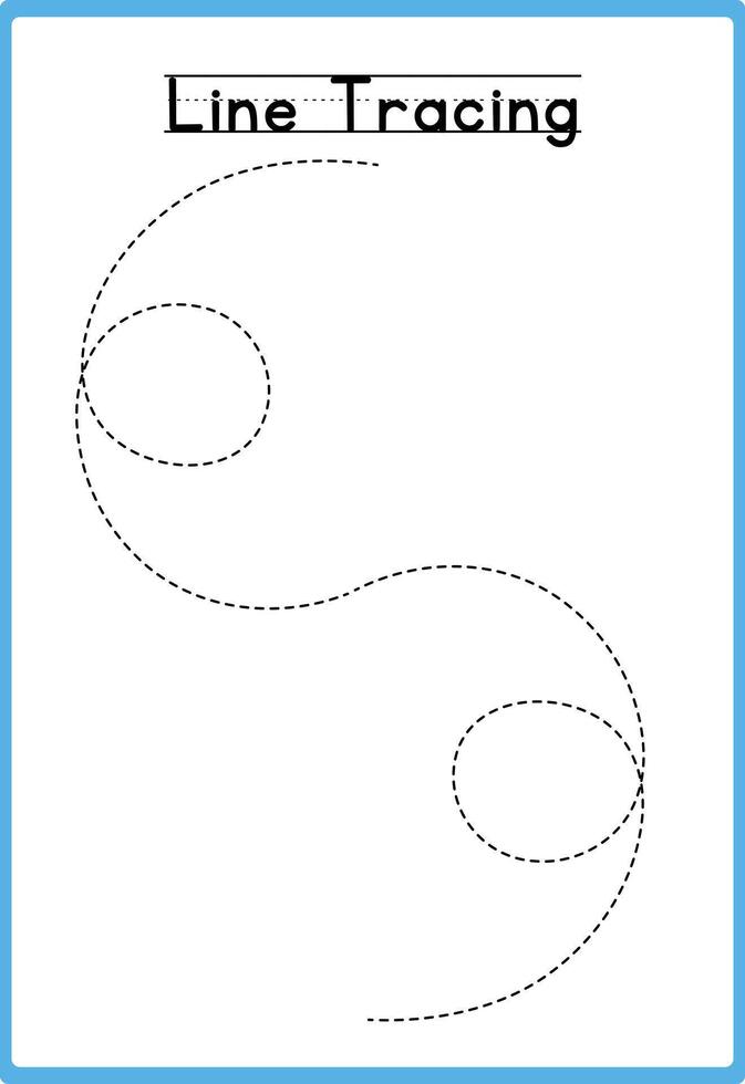 Easy Line Tracing Pages for Toddlers vector