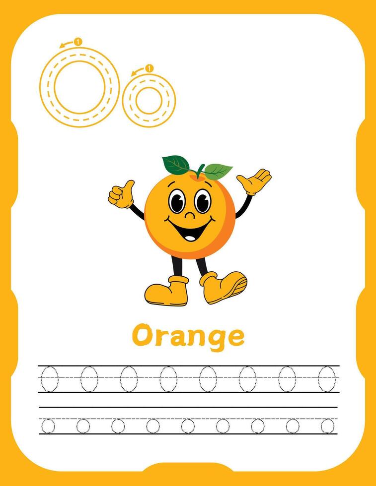 Letter O Tracing Practice for Beginners vector