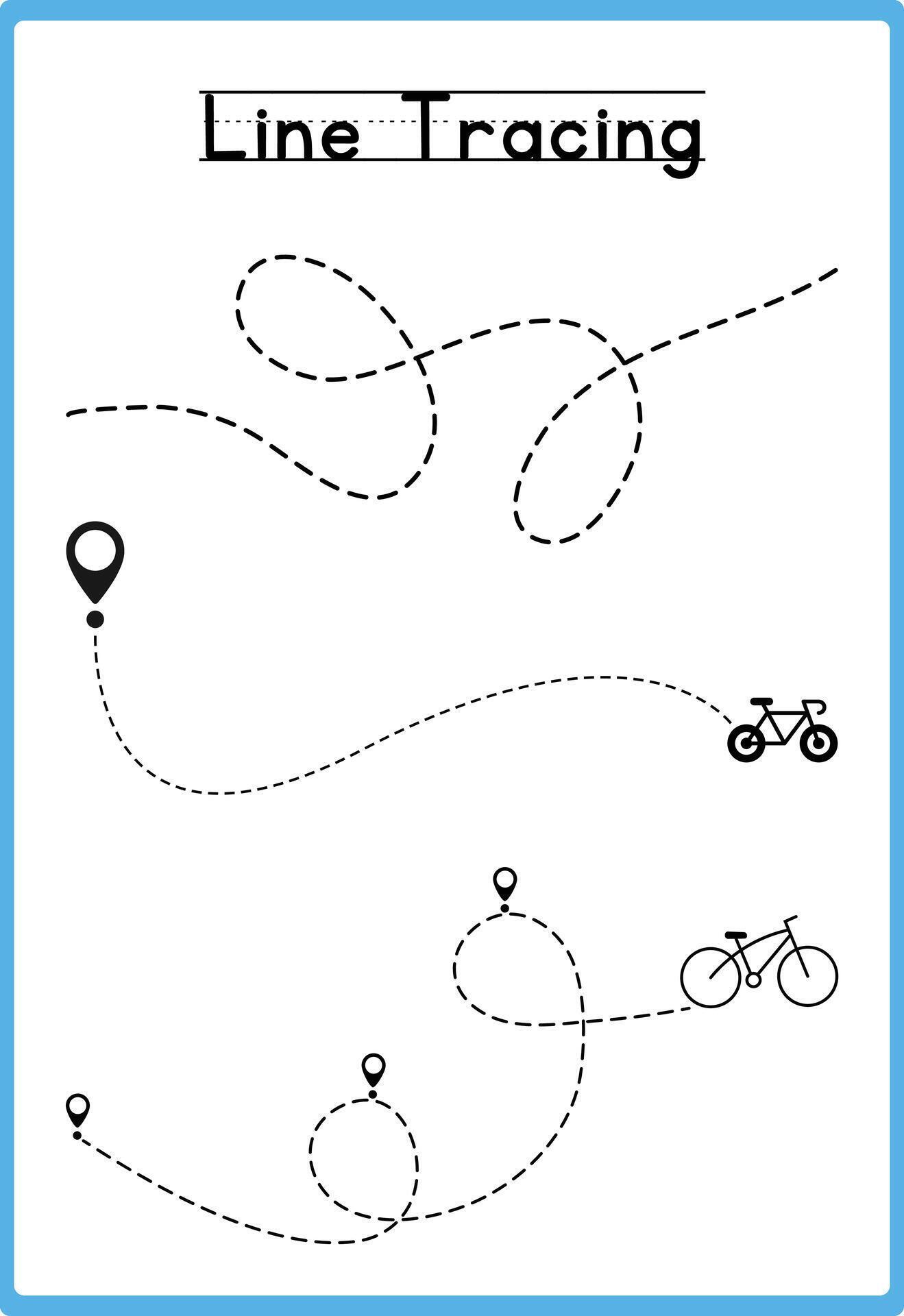 Easy and fun line tracing for beginners 49982001 vector art at vecteezy