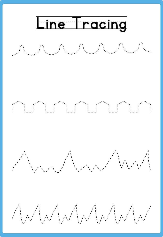 Preschool Line Tracing Fun and Learning vector