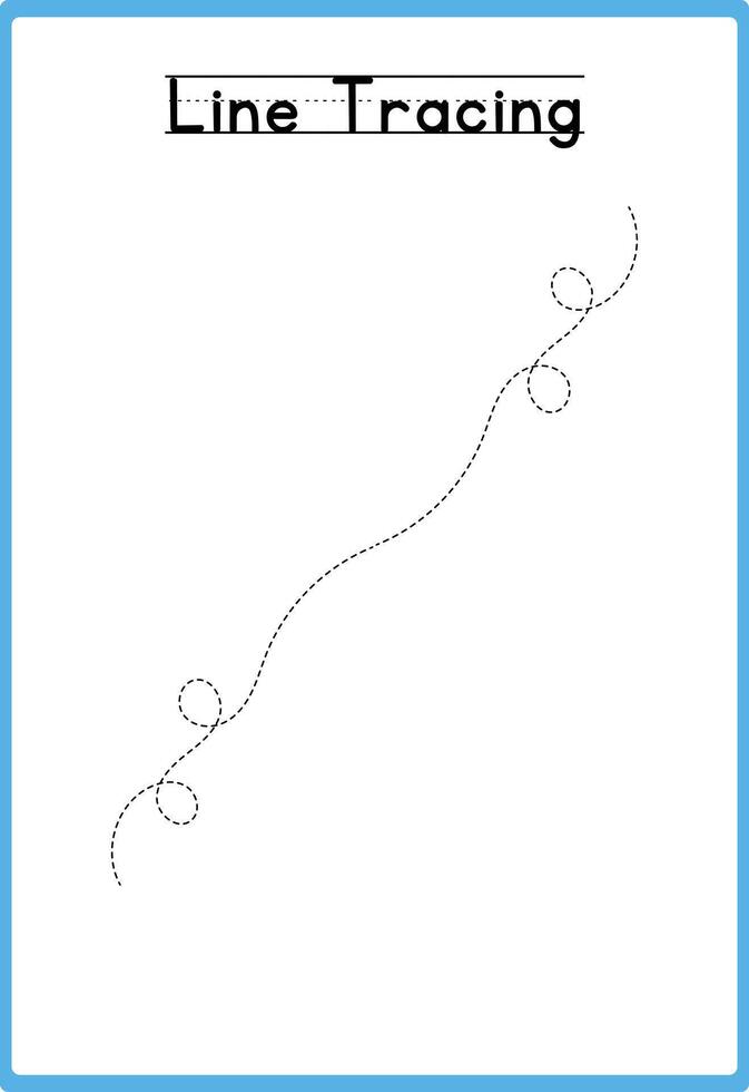 Simple Tracing Lines for Kindergarten Readiness vector
