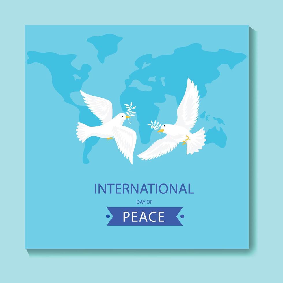 International Day of Peace. migratory bird day. international day living together in peace. vector