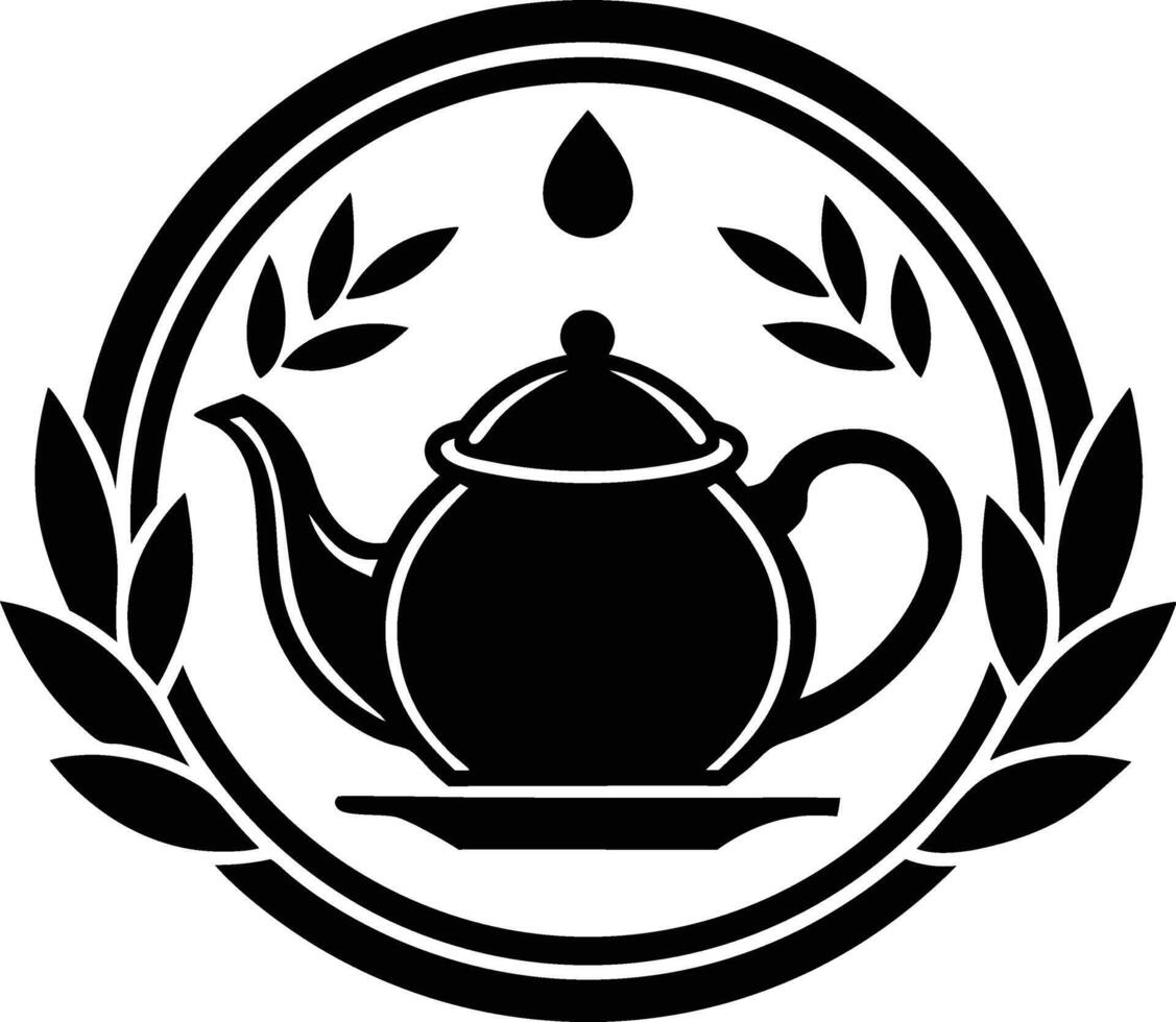 Black Tea Icon Logo vector