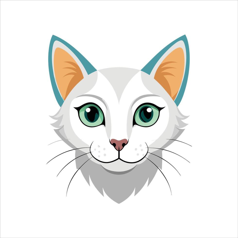 Cat head design art illustration vector