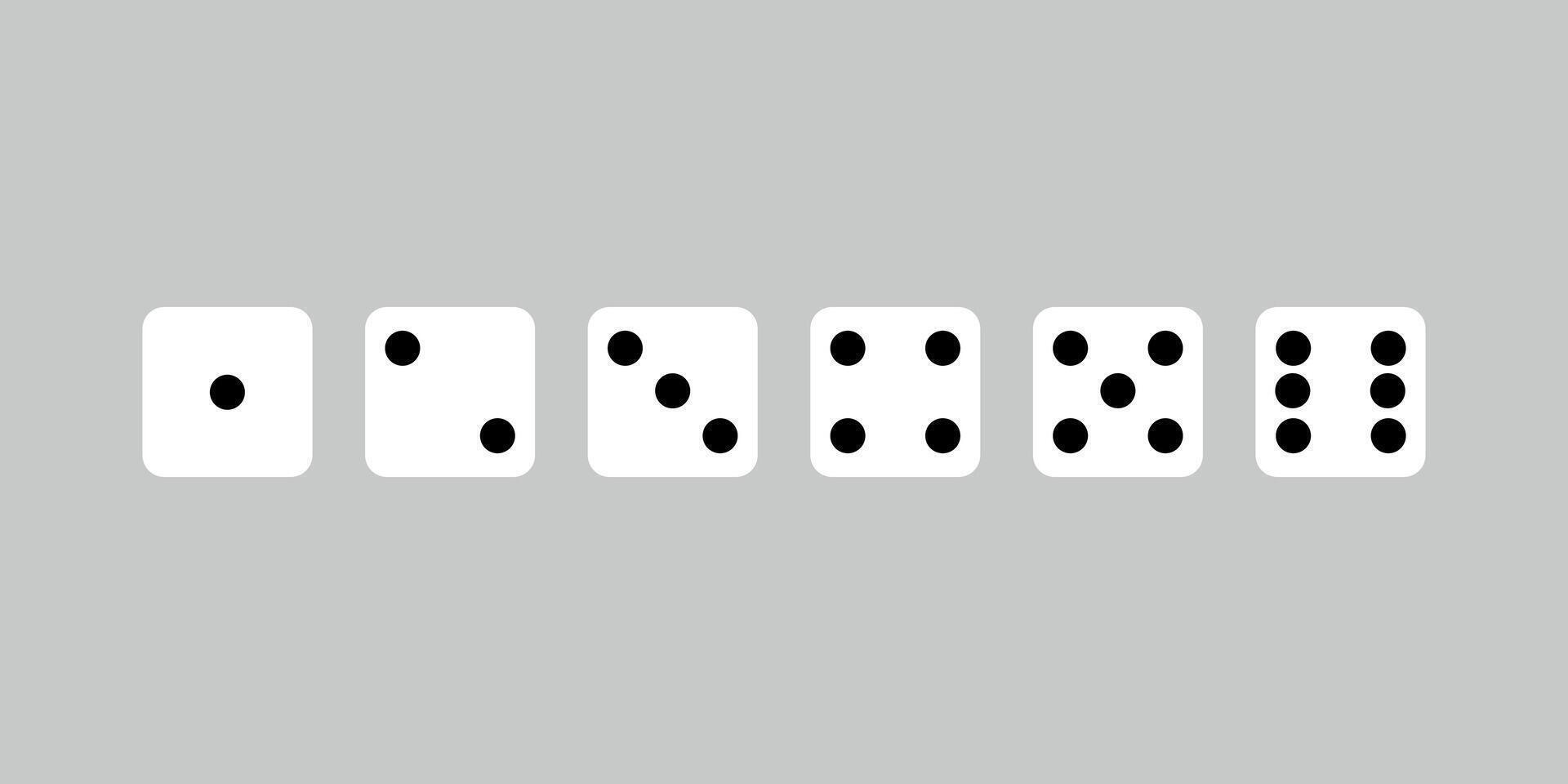 Dice icons set vector