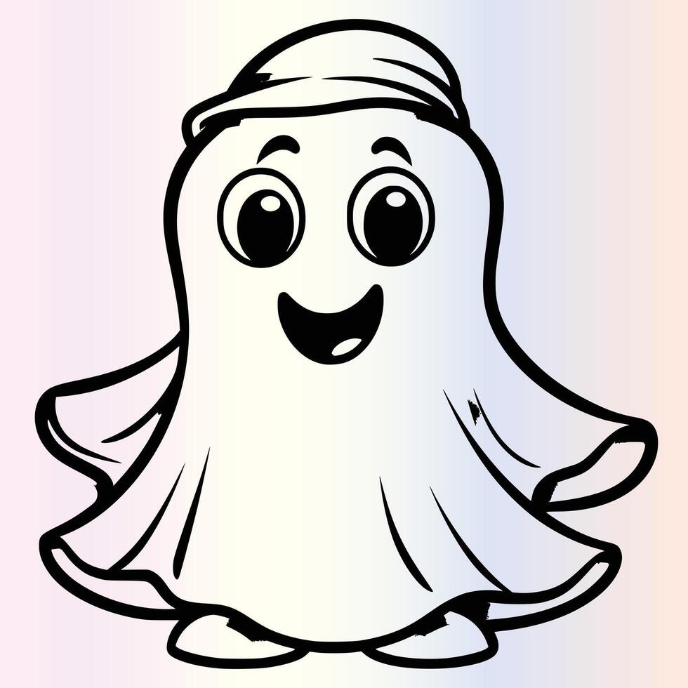 Ghostly Giggles A Fun Coloring Adventure vector