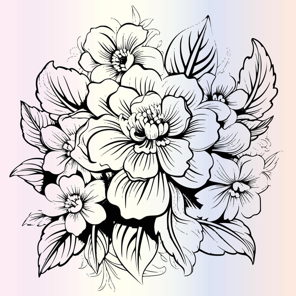 Garden of Colors Flowers for Little Artists vector