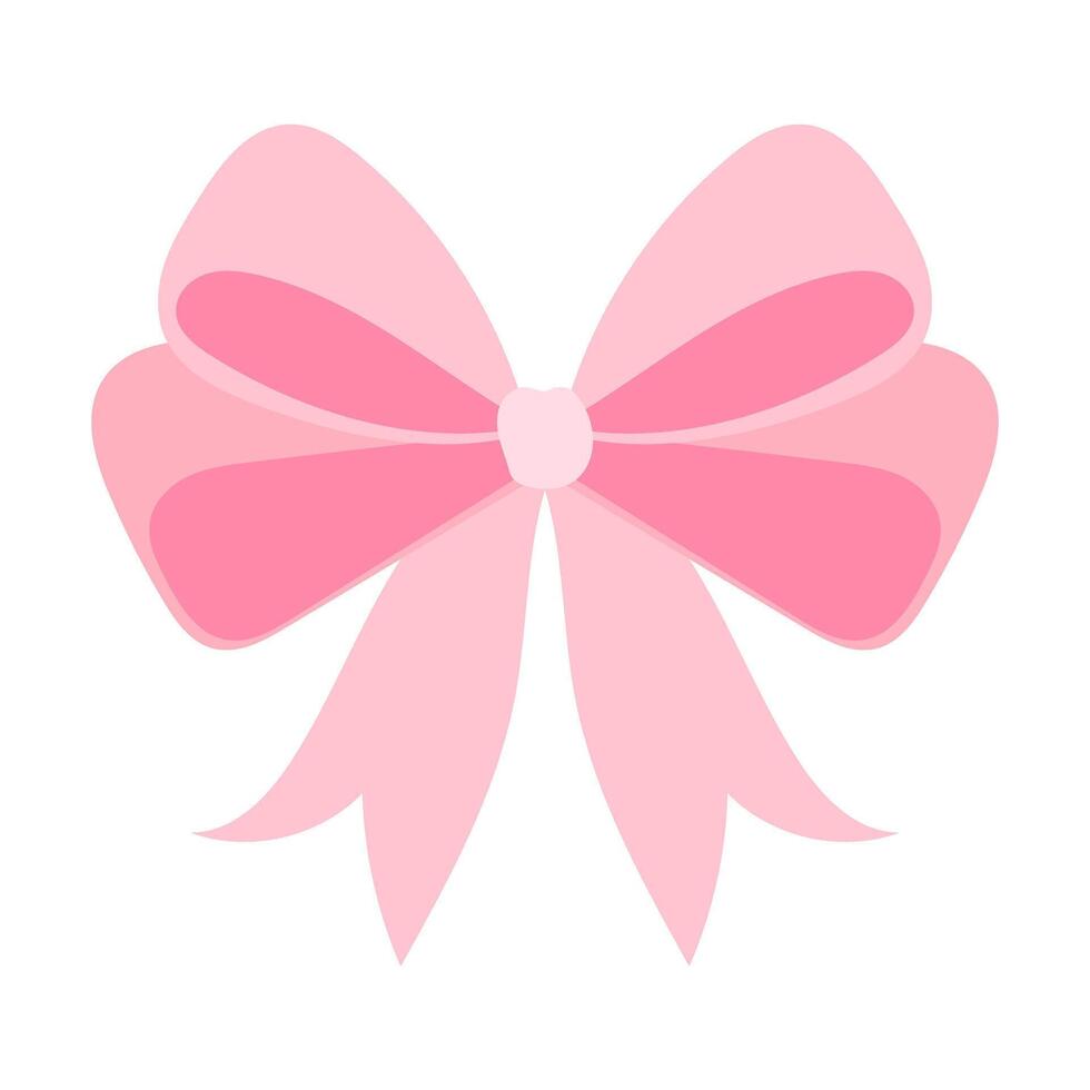 A pink bow is drawn vector