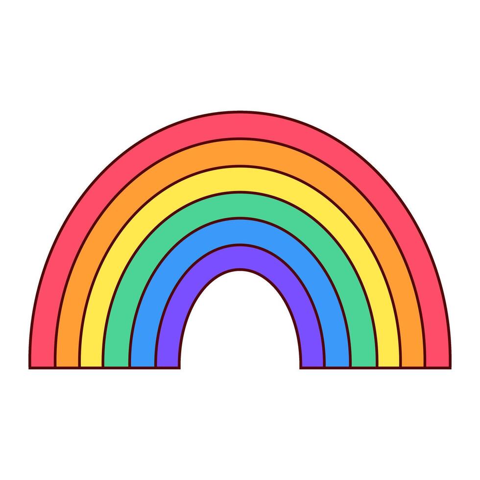 Vibrant Rainbow Arc A Symbol of Hope and Diversity vector