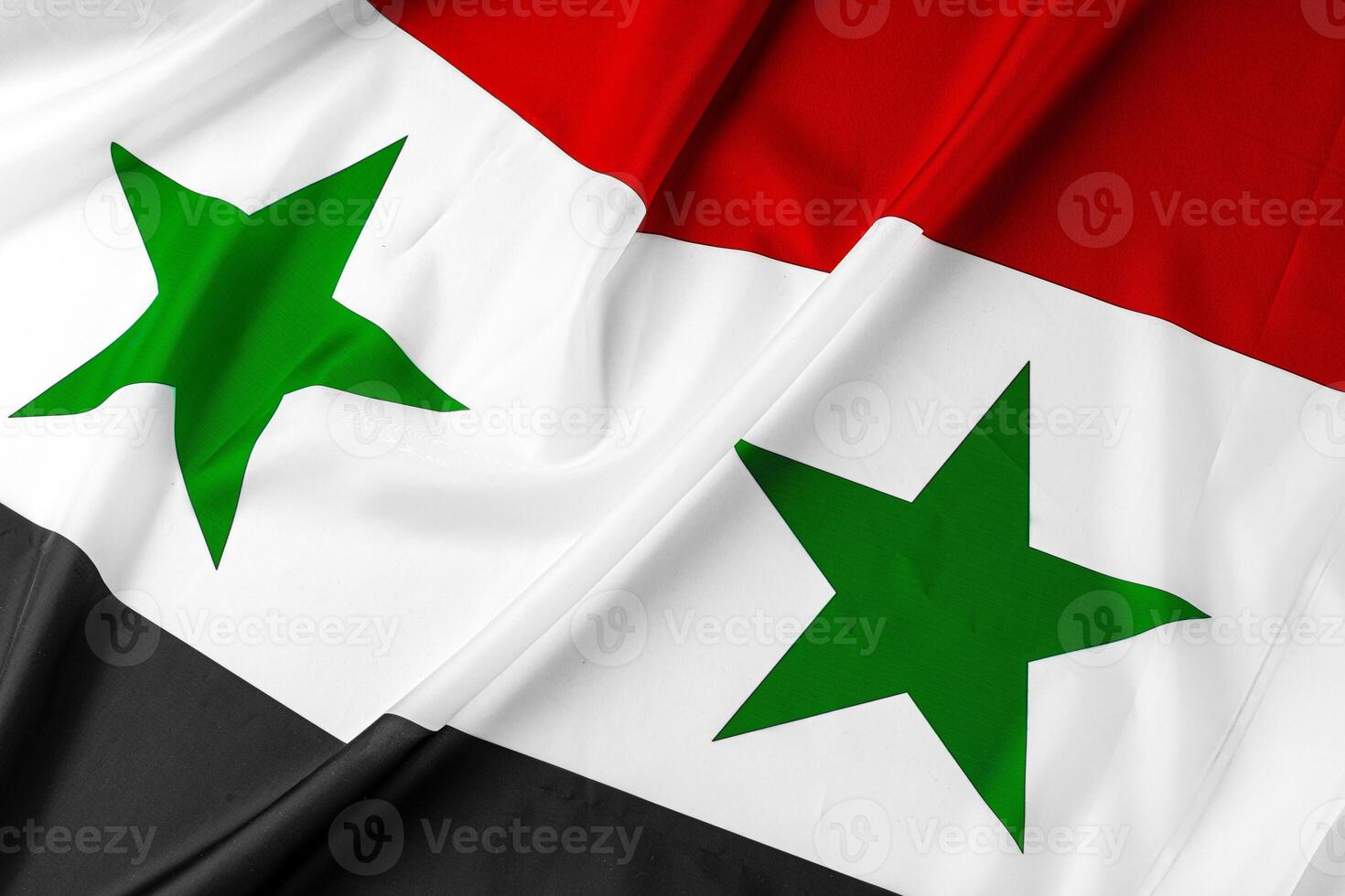 Photo of fabric Syria flag close up