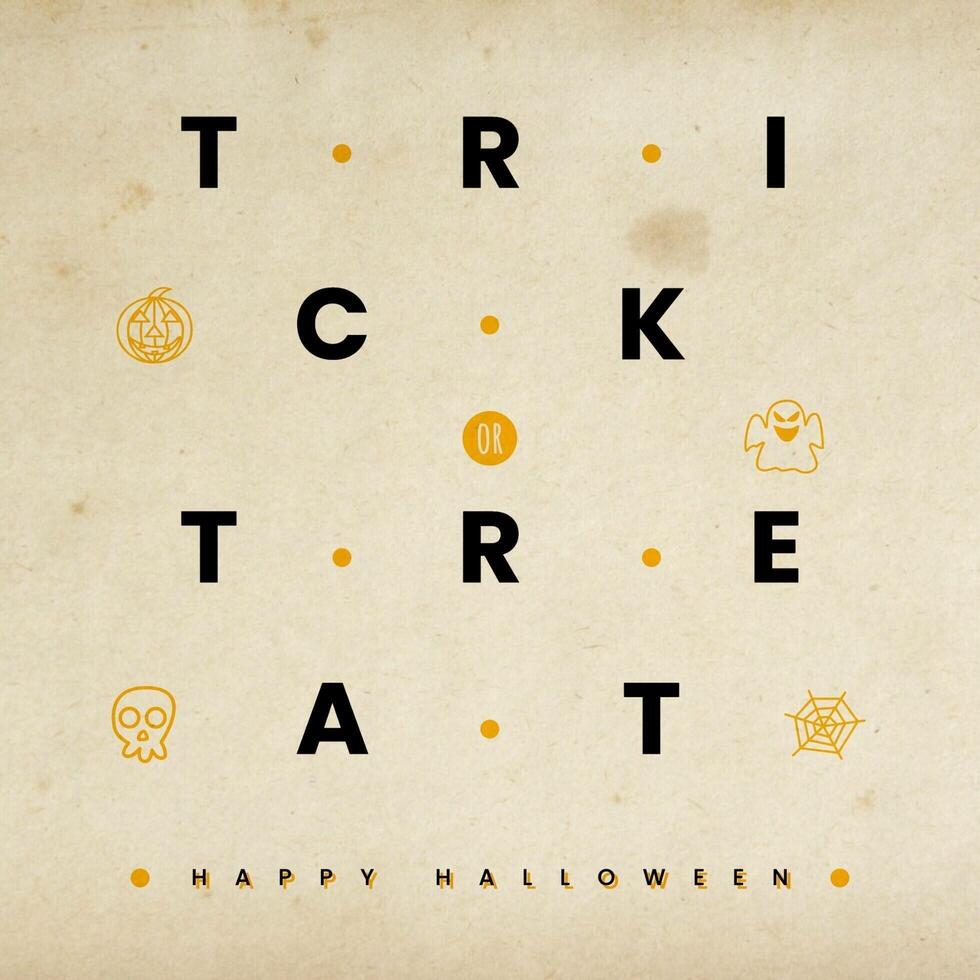 Minimalist Trick or Treat Text Instagram Post template