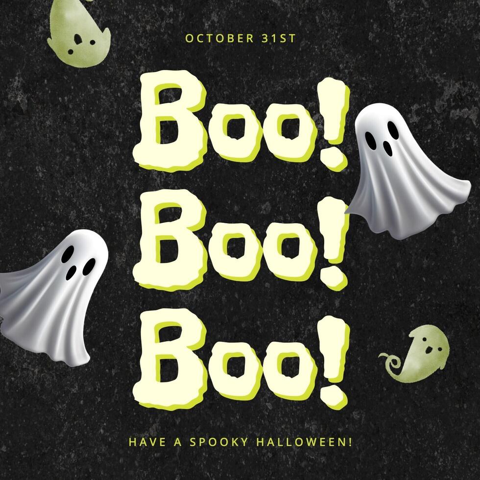 halloween greeting for social media post template