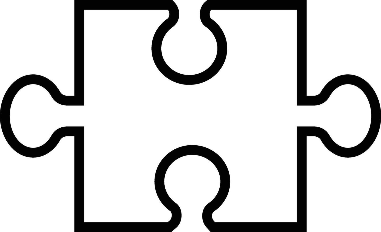 Puzzle piece icon in Line sign for apps or website Plugins symbol Different style puzzle pieces use for playing isolated on Jigsaw puzzle with pieces. vector
