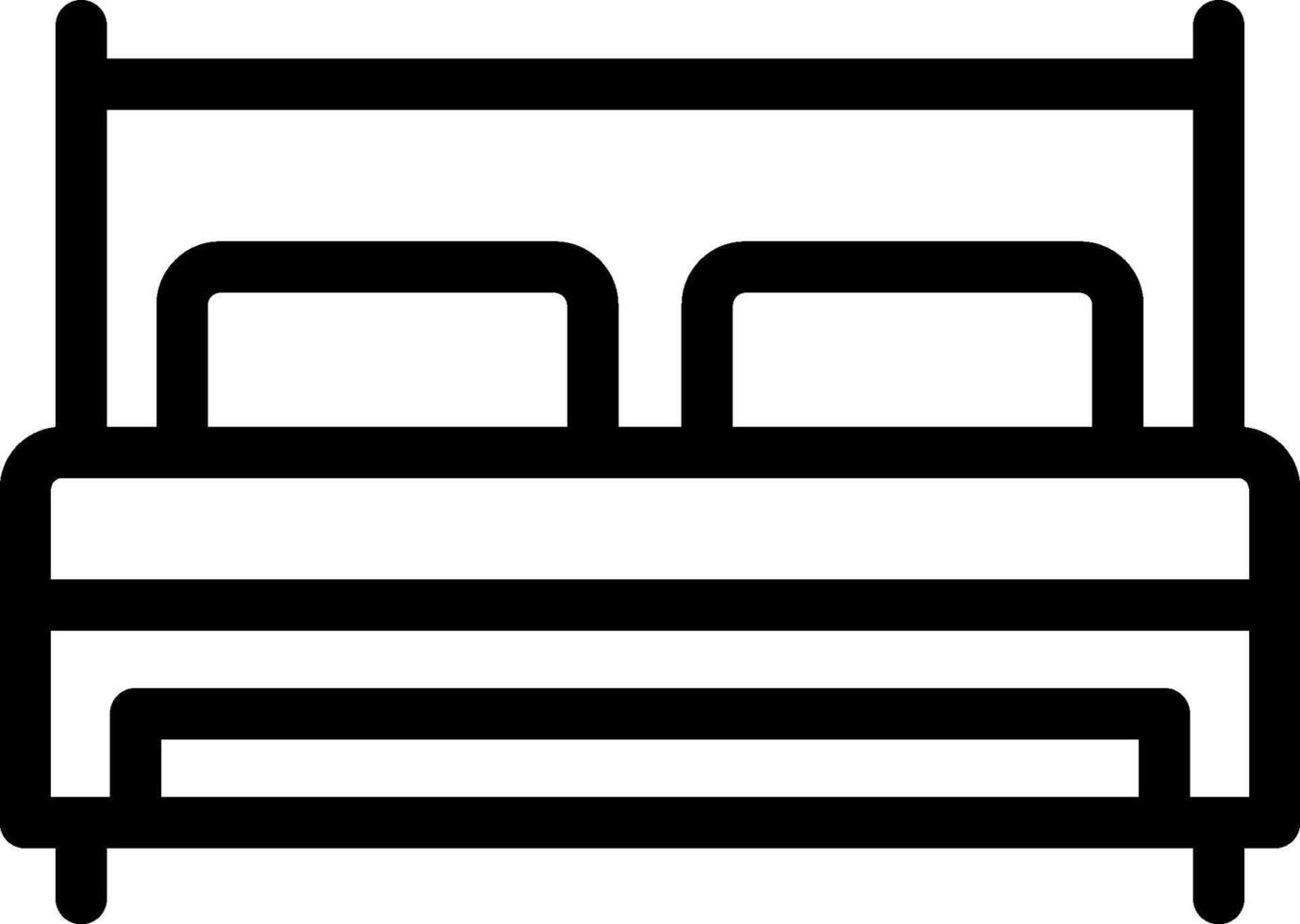 double bed illustration design vector