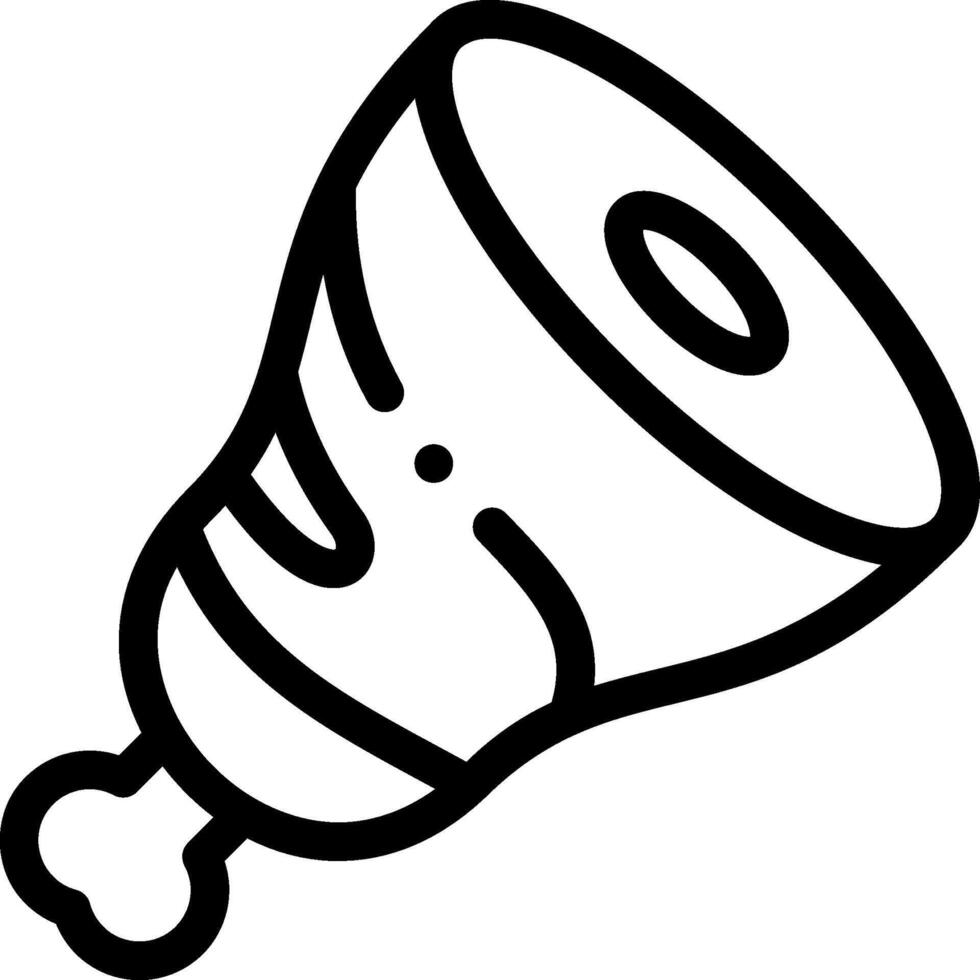 ham leg illustration design vector