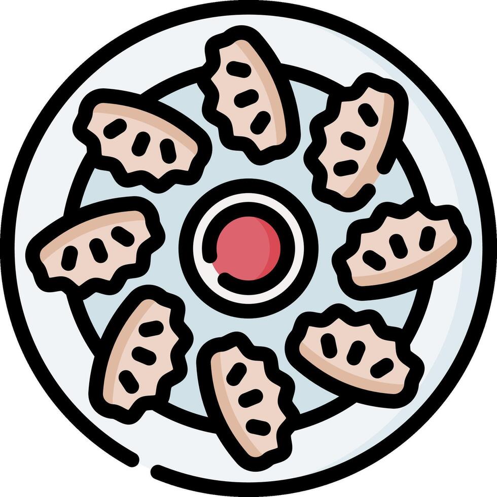 gyoza illustration design vector