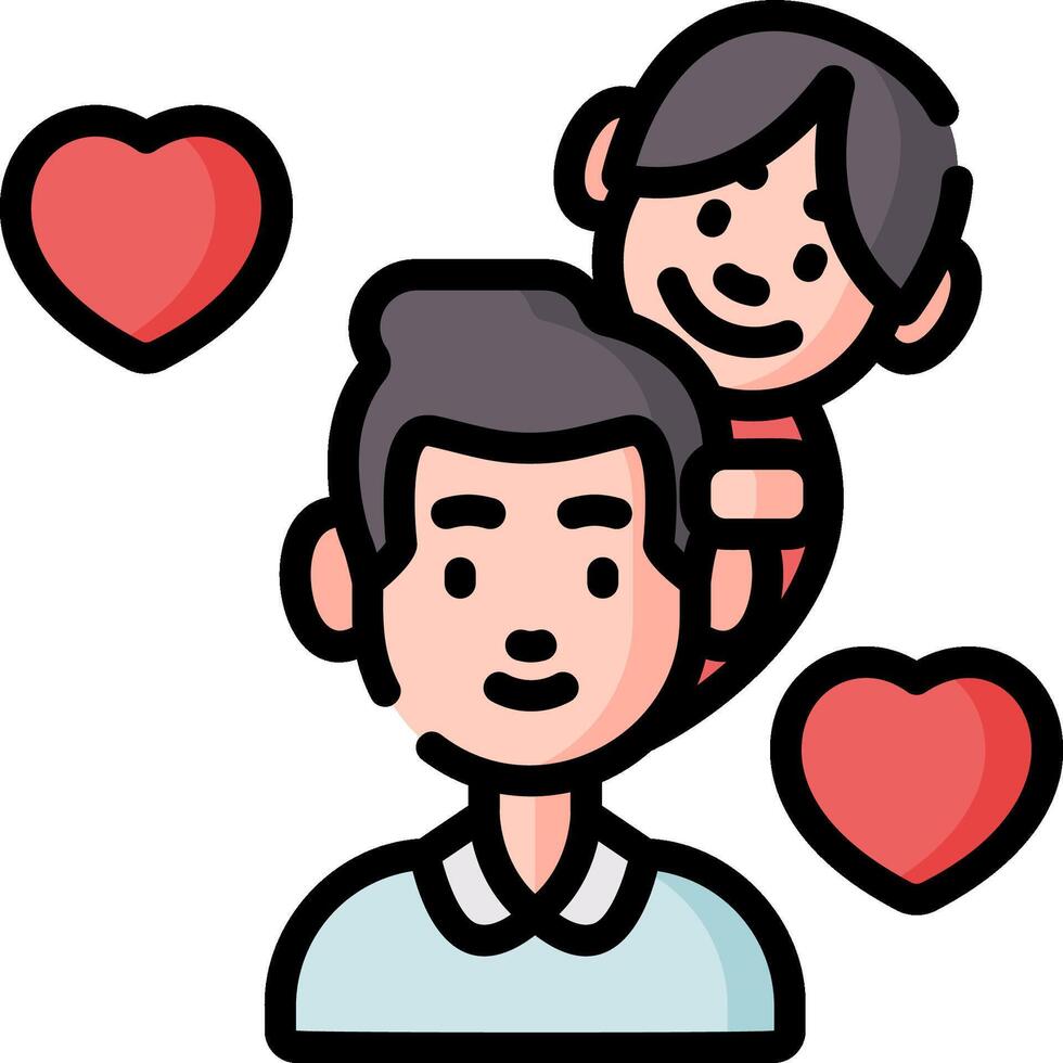 father and daughter illustration design vector