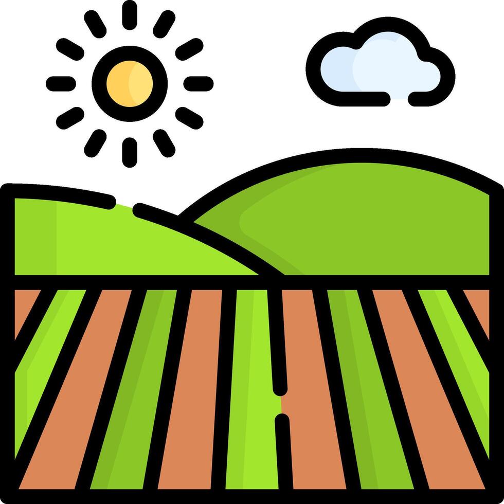 field illustration design vector
