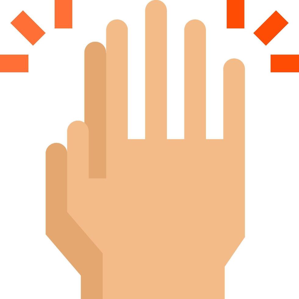 hi 5 illustration design vector