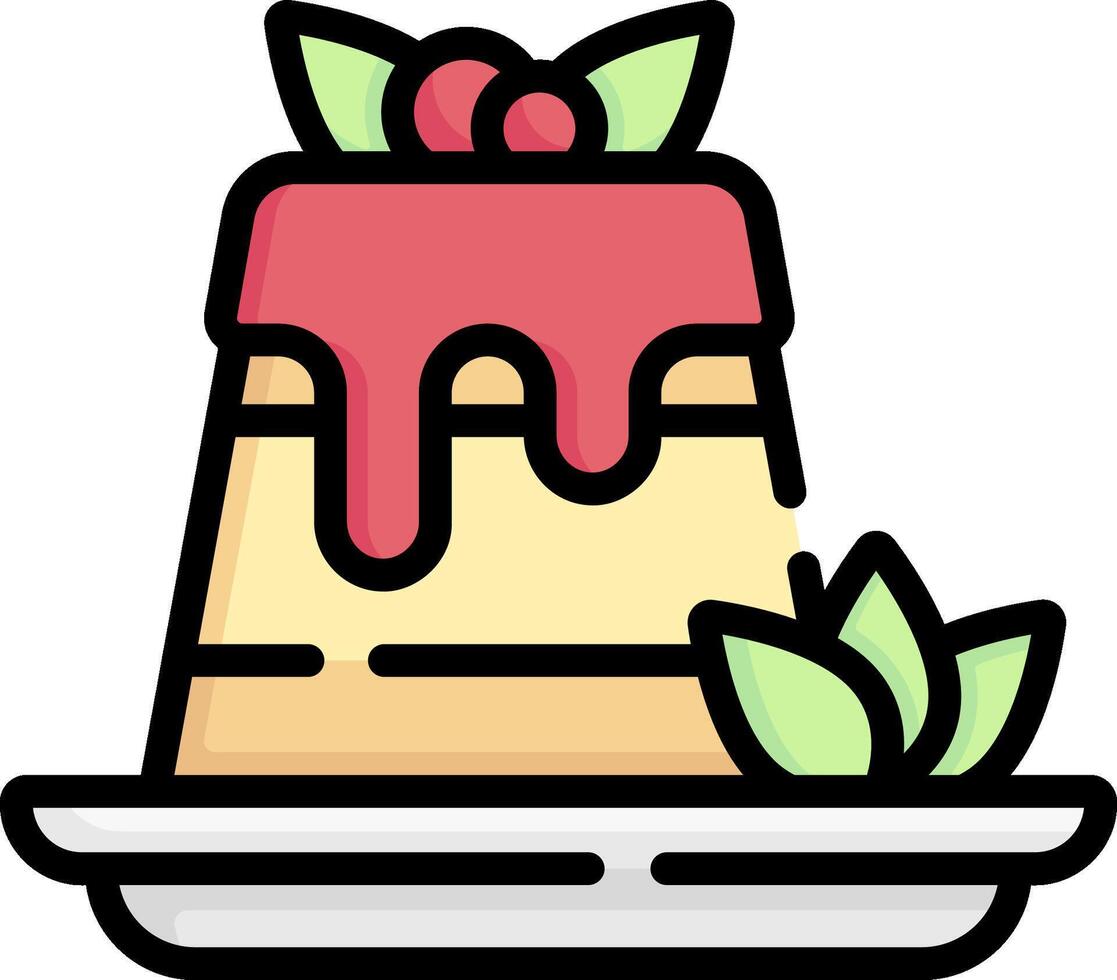 pudding illustration design vector