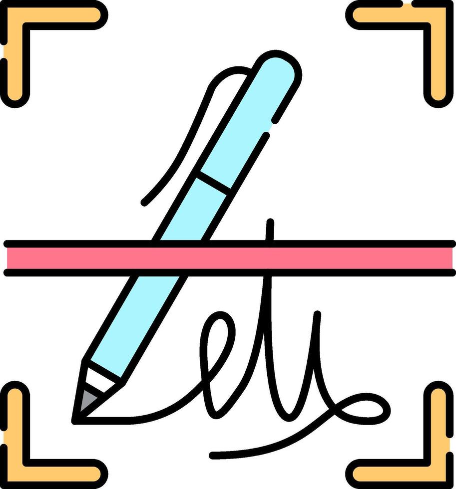 signature illustration design vector