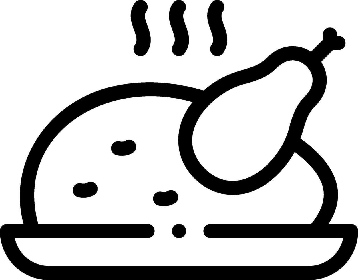roasted chicken illustration design vector