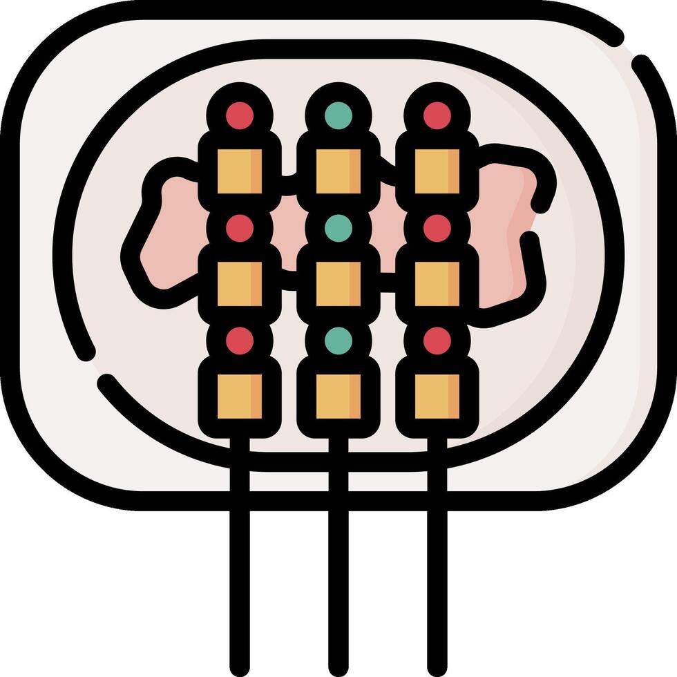skewer illustration design vector