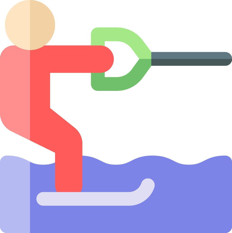 water ski illustration design vector