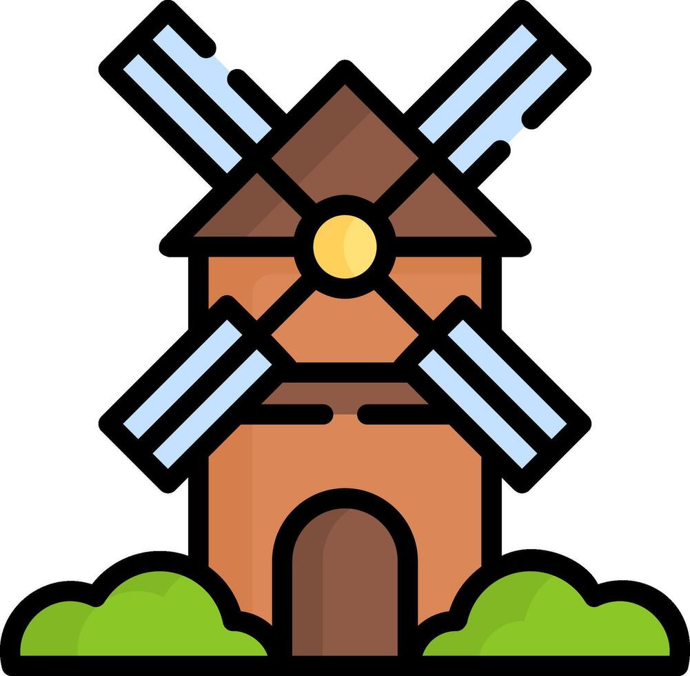 windmill illustration design vector