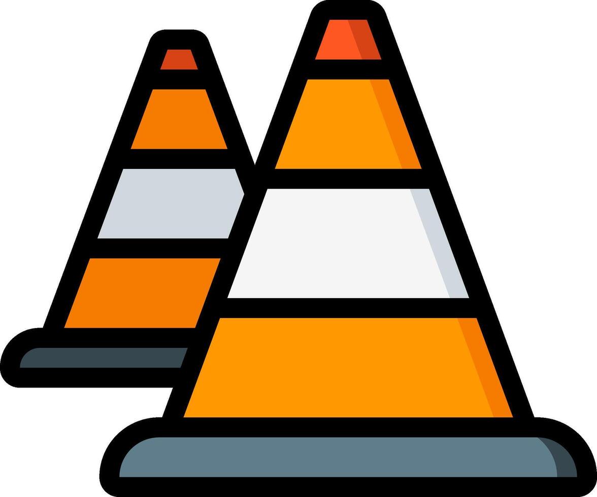 traffic cone illustration design vector