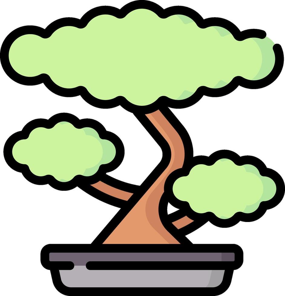 bonsai illustration design vector