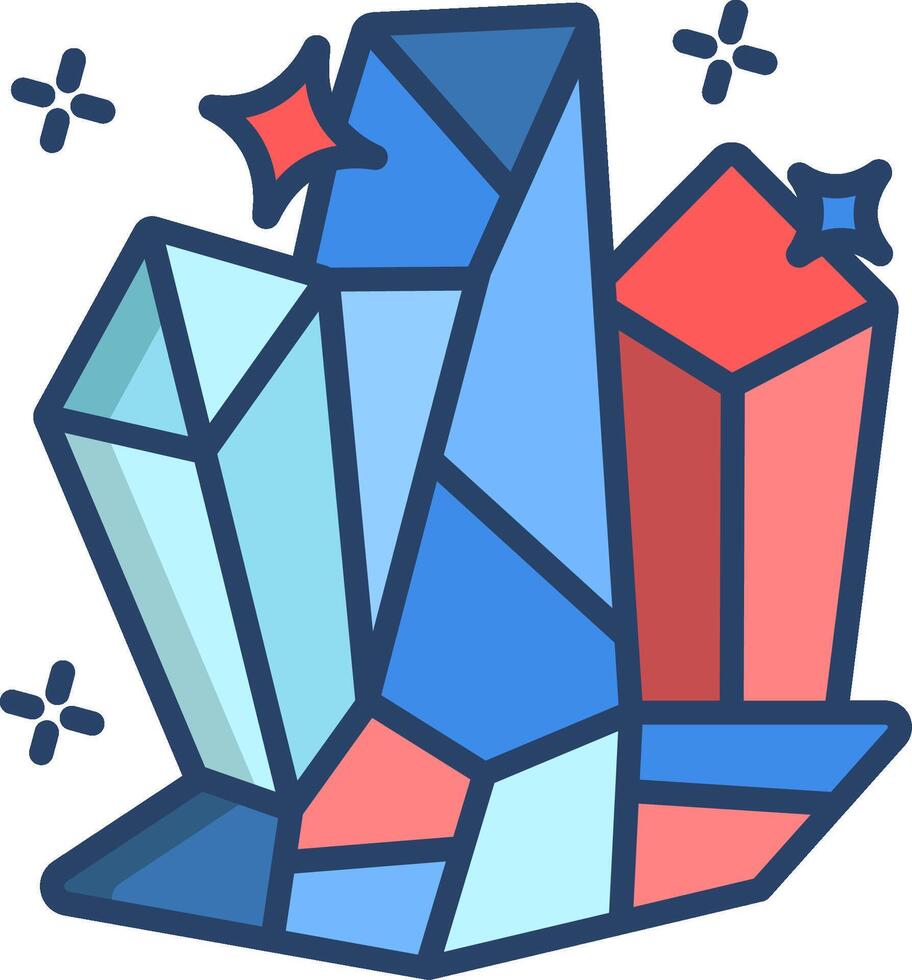 crystals illustration design vector